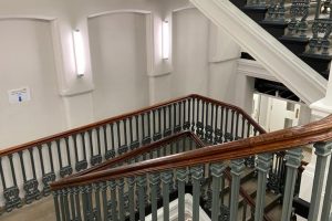 Commercial Building Large Stairwell Painting and Decorating, Flemings Contractors
