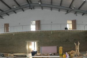 Elstree air hangar partition wall sprayed, Commercial Painting and Decorating