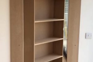 Custom built bookshelf, invisible door, Dave A'Hern Carpenter